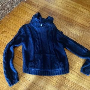 Weather Vane blue hooded sweater medium